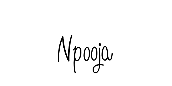 The best way (Angelique-Rose-font-FFP) to make a short signature is to pick only two or three words in your name. The name Npooja include a total of six letters. For converting this name. Npooja signature style 5 images and pictures png