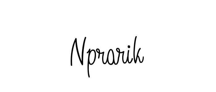 Use a signature maker to create a handwritten signature online. With this signature software, you can design (Angelique-Rose-font-FFP) your own signature for name Nprarik. Nprarik signature style 5 images and pictures png