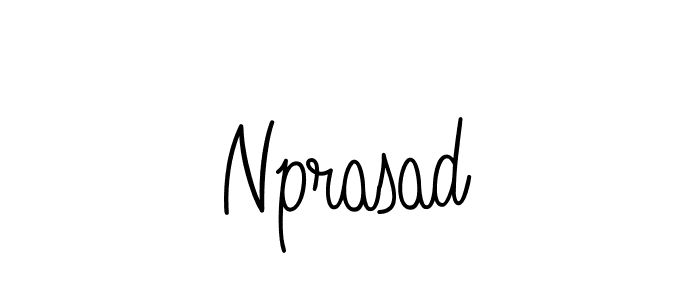 Use a signature maker to create a handwritten signature online. With this signature software, you can design (Angelique-Rose-font-FFP) your own signature for name Nprasad. Nprasad signature style 5 images and pictures png