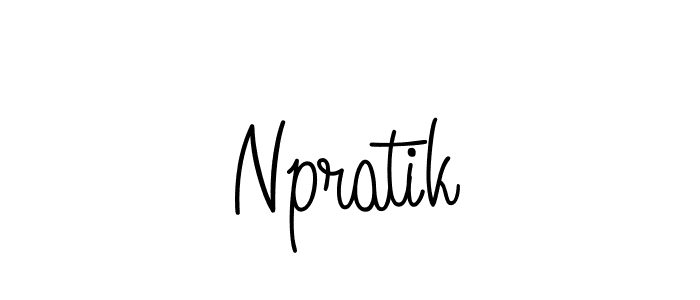 Npratik stylish signature style. Best Handwritten Sign (Angelique-Rose-font-FFP) for my name. Handwritten Signature Collection Ideas for my name Npratik. Npratik signature style 5 images and pictures png