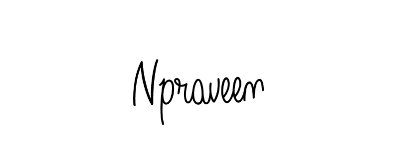 Use a signature maker to create a handwritten signature online. With this signature software, you can design (Angelique-Rose-font-FFP) your own signature for name Npraveen. Npraveen signature style 5 images and pictures png