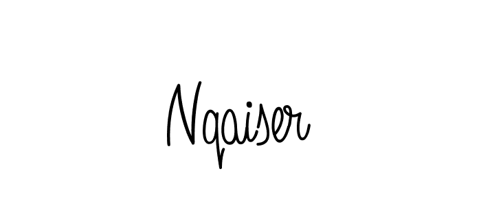 The best way (Angelique-Rose-font-FFP) to make a short signature is to pick only two or three words in your name. The name Nqaiser include a total of six letters. For converting this name. Nqaiser signature style 5 images and pictures png
