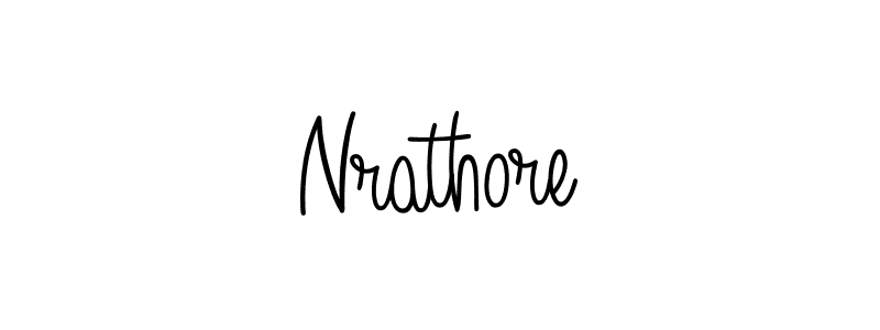 How to make Nrathore name signature. Use Angelique-Rose-font-FFP style for creating short signs online. This is the latest handwritten sign. Nrathore signature style 5 images and pictures png