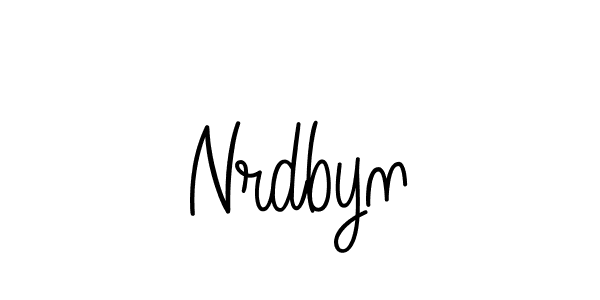 Use a signature maker to create a handwritten signature online. With this signature software, you can design (Angelique-Rose-font-FFP) your own signature for name Nrdbyn. Nrdbyn signature style 5 images and pictures png