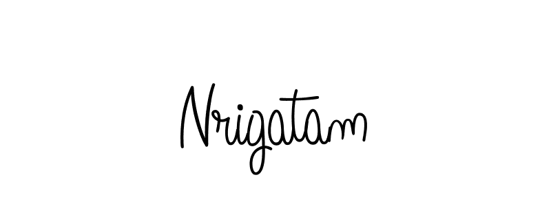 Use a signature maker to create a handwritten signature online. With this signature software, you can design (Angelique-Rose-font-FFP) your own signature for name Nrigatam. Nrigatam signature style 5 images and pictures png