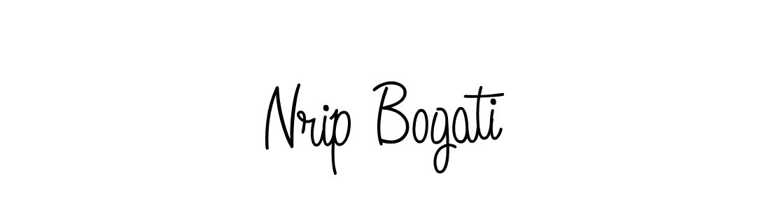 Create a beautiful signature design for name Nrip Bogati. With this signature (Angelique-Rose-font-FFP) fonts, you can make a handwritten signature for free. Nrip Bogati signature style 5 images and pictures png