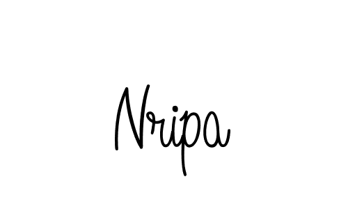 Design your own signature with our free online signature maker. With this signature software, you can create a handwritten (Angelique-Rose-font-FFP) signature for name Nripa. Nripa signature style 5 images and pictures png