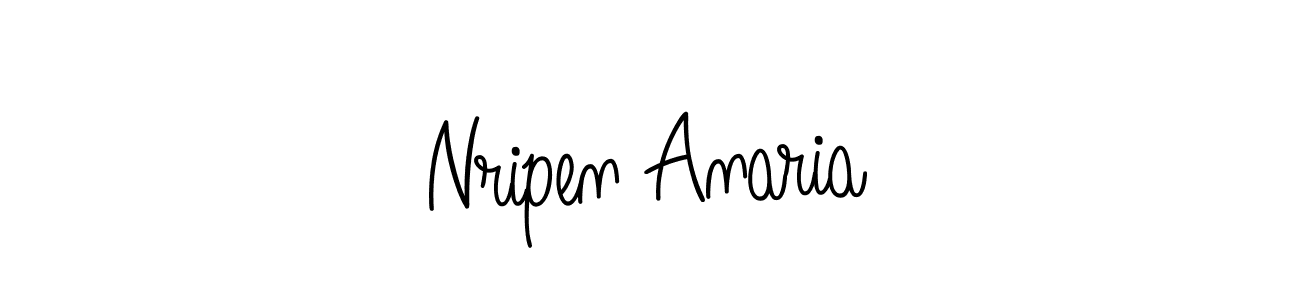 if you are searching for the best signature style for your name Nripen Anaria. so please give up your signature search. here we have designed multiple signature styles  using Angelique-Rose-font-FFP. Nripen Anaria signature style 5 images and pictures png