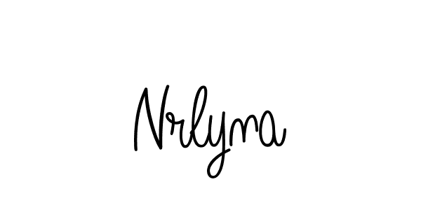 Make a beautiful signature design for name Nrlyna. With this signature (Angelique-Rose-font-FFP) style, you can create a handwritten signature for free. Nrlyna signature style 5 images and pictures png