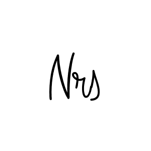 How to make Nrs name signature. Use Angelique-Rose-font-FFP style for creating short signs online. This is the latest handwritten sign. Nrs signature style 5 images and pictures png