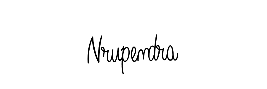 Design your own signature with our free online signature maker. With this signature software, you can create a handwritten (Angelique-Rose-font-FFP) signature for name Nrupendra. Nrupendra signature style 5 images and pictures png