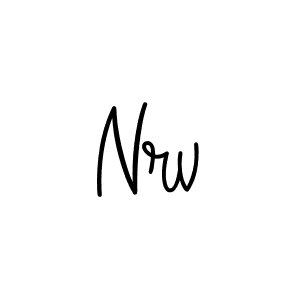 Use a signature maker to create a handwritten signature online. With this signature software, you can design (Angelique-Rose-font-FFP) your own signature for name Nrv. Nrv signature style 5 images and pictures png