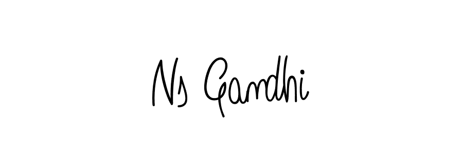 The best way (Angelique-Rose-font-FFP) to make a short signature is to pick only two or three words in your name. The name Ns Gandhi include a total of six letters. For converting this name. Ns Gandhi signature style 5 images and pictures png