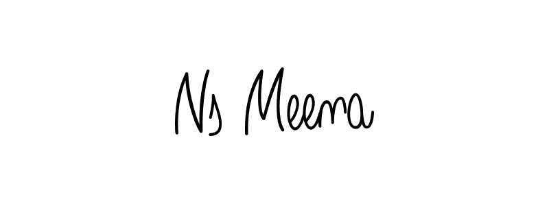 How to make Ns Meena signature? Angelique-Rose-font-FFP is a professional autograph style. Create handwritten signature for Ns Meena name. Ns Meena signature style 5 images and pictures png