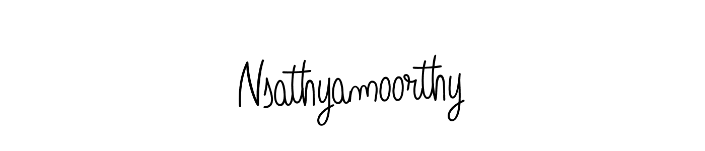 Use a signature maker to create a handwritten signature online. With this signature software, you can design (Angelique-Rose-font-FFP) your own signature for name Nsathyamoorthy. Nsathyamoorthy signature style 5 images and pictures png
