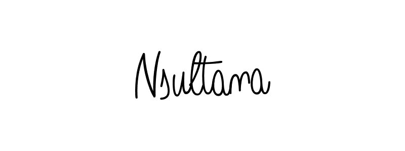 You should practise on your own different ways (Angelique-Rose-font-FFP) to write your name (Nsultana) in signature. don't let someone else do it for you. Nsultana signature style 5 images and pictures png