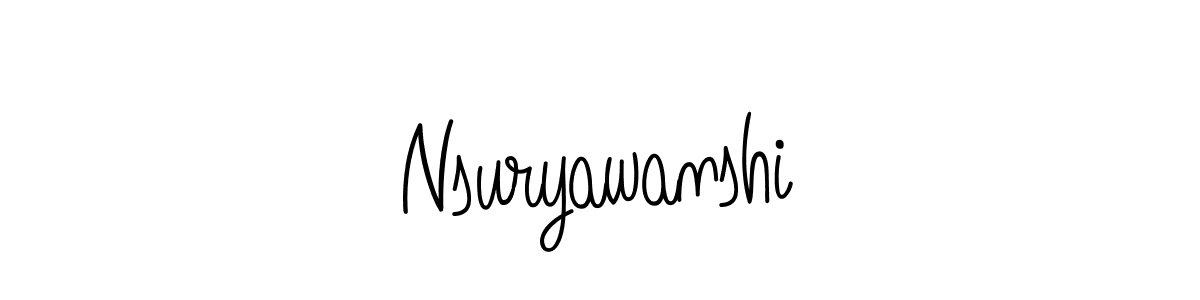 How to make Nsuryawanshi name signature. Use Angelique-Rose-font-FFP style for creating short signs online. This is the latest handwritten sign. Nsuryawanshi signature style 5 images and pictures png