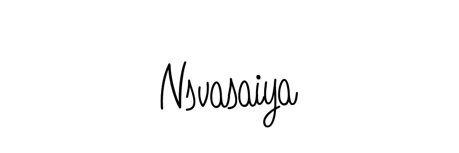 Nsvasaiya stylish signature style. Best Handwritten Sign (Angelique-Rose-font-FFP) for my name. Handwritten Signature Collection Ideas for my name Nsvasaiya. Nsvasaiya signature style 5 images and pictures png
