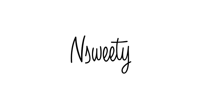 Make a beautiful signature design for name Nsweety. With this signature (Angelique-Rose-font-FFP) style, you can create a handwritten signature for free. Nsweety signature style 5 images and pictures png