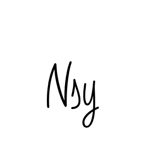 Design your own signature with our free online signature maker. With this signature software, you can create a handwritten (Angelique-Rose-font-FFP) signature for name Nsy. Nsy signature style 5 images and pictures png