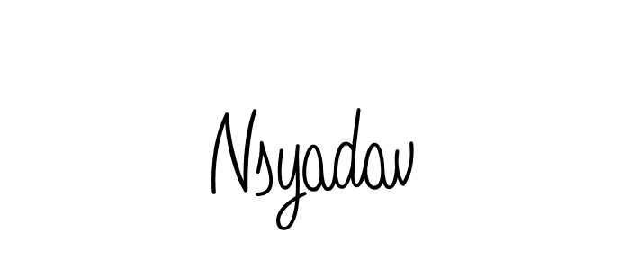 Angelique-Rose-font-FFP is a professional signature style that is perfect for those who want to add a touch of class to their signature. It is also a great choice for those who want to make their signature more unique. Get Nsyadav name to fancy signature for free. Nsyadav signature style 5 images and pictures png