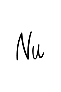 Nu stylish signature style. Best Handwritten Sign (Angelique-Rose-font-FFP) for my name. Handwritten Signature Collection Ideas for my name Nu. Nu signature style 5 images and pictures png