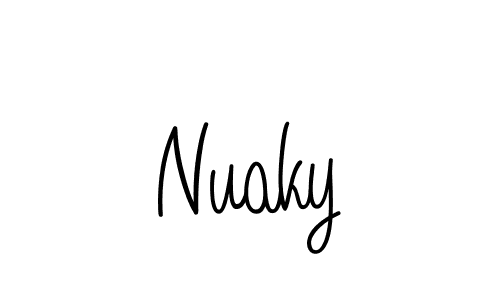 How to Draw Nuaky signature style? Angelique-Rose-font-FFP is a latest design signature styles for name Nuaky. Nuaky signature style 5 images and pictures png