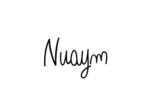Design your own signature with our free online signature maker. With this signature software, you can create a handwritten (Angelique-Rose-font-FFP) signature for name Nuaym. Nuaym signature style 5 images and pictures png