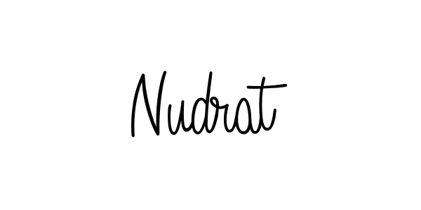 You should practise on your own different ways (Angelique-Rose-font-FFP) to write your name (Nudrat) in signature. don't let someone else do it for you. Nudrat signature style 5 images and pictures png