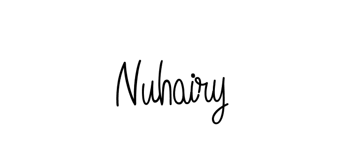 You should practise on your own different ways (Angelique-Rose-font-FFP) to write your name (Nuhairy) in signature. don't let someone else do it for you. Nuhairy signature style 5 images and pictures png