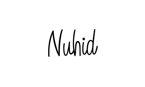 How to make Nuhid name signature. Use Angelique-Rose-font-FFP style for creating short signs online. This is the latest handwritten sign. Nuhid signature style 5 images and pictures png