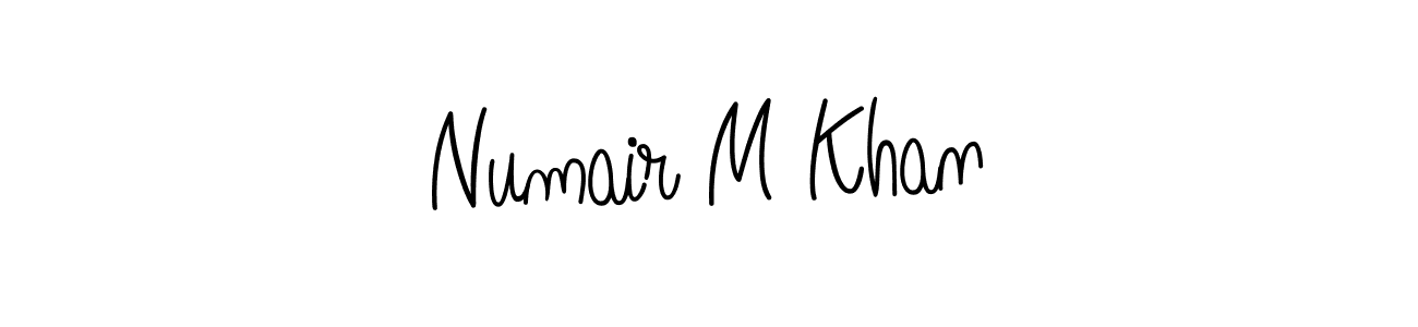 How to Draw Numair M Khan signature style? Angelique-Rose-font-FFP is a latest design signature styles for name Numair M Khan. Numair M Khan signature style 5 images and pictures png