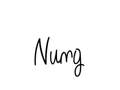 You should practise on your own different ways (Angelique-Rose-font-FFP) to write your name (Nung) in signature. don't let someone else do it for you. Nung signature style 5 images and pictures png