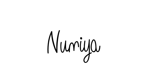 How to make Nuniya signature? Angelique-Rose-font-FFP is a professional autograph style. Create handwritten signature for Nuniya name. Nuniya signature style 5 images and pictures png