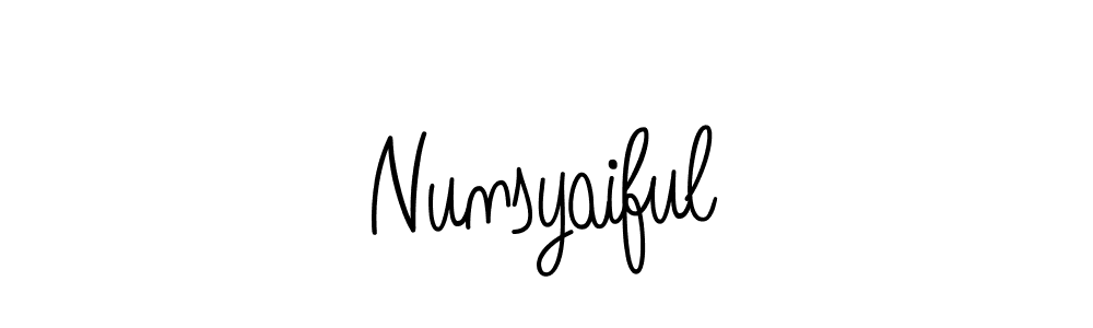 It looks lik you need a new signature style for name Nunsyaiful. Design unique handwritten (Angelique-Rose-font-FFP) signature with our free signature maker in just a few clicks. Nunsyaiful signature style 5 images and pictures png