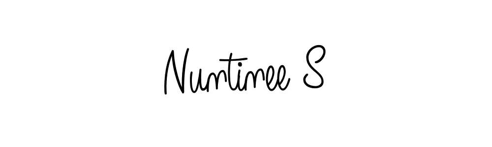 Nuntinee S stylish signature style. Best Handwritten Sign (Angelique-Rose-font-FFP) for my name. Handwritten Signature Collection Ideas for my name Nuntinee S. Nuntinee S signature style 5 images and pictures png