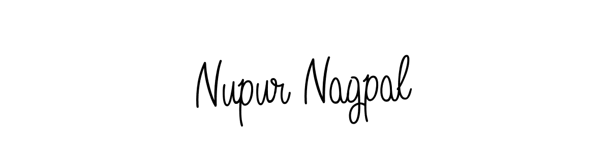 Use a signature maker to create a handwritten signature online. With this signature software, you can design (Angelique-Rose-font-FFP) your own signature for name Nupur Nagpal. Nupur Nagpal signature style 5 images and pictures png