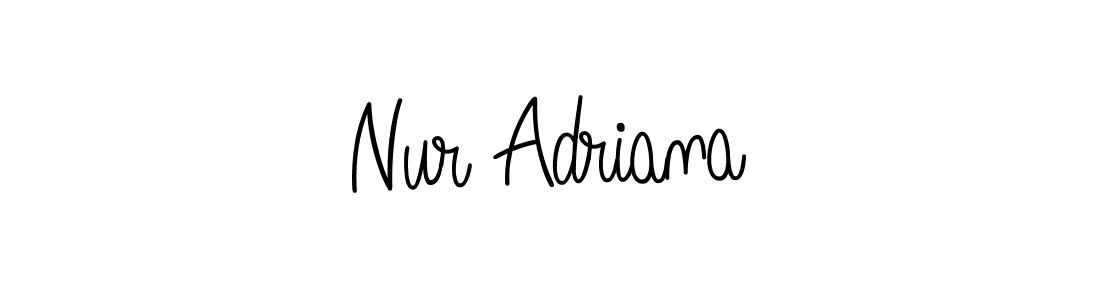 Use a signature maker to create a handwritten signature online. With this signature software, you can design (Angelique-Rose-font-FFP) your own signature for name Nur Adriana. Nur Adriana signature style 5 images and pictures png