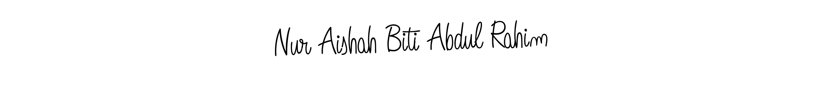 Nur Aishah Biti Abdul Rahim stylish signature style. Best Handwritten Sign (Angelique-Rose-font-FFP) for my name. Handwritten Signature Collection Ideas for my name Nur Aishah Biti Abdul Rahim. Nur Aishah Biti Abdul Rahim signature style 5 images and pictures png