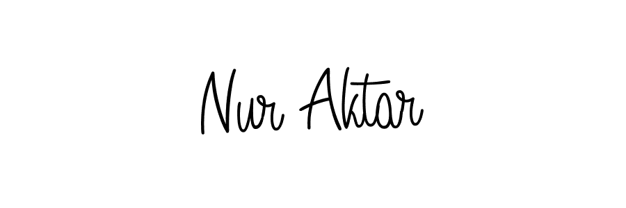 if you are searching for the best signature style for your name Nur Aktar. so please give up your signature search. here we have designed multiple signature styles  using Angelique-Rose-font-FFP. Nur Aktar signature style 5 images and pictures png