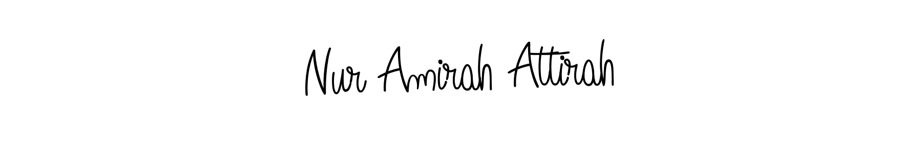 Nur Amirah Attirah stylish signature style. Best Handwritten Sign (Angelique-Rose-font-FFP) for my name. Handwritten Signature Collection Ideas for my name Nur Amirah Attirah. Nur Amirah Attirah signature style 5 images and pictures png