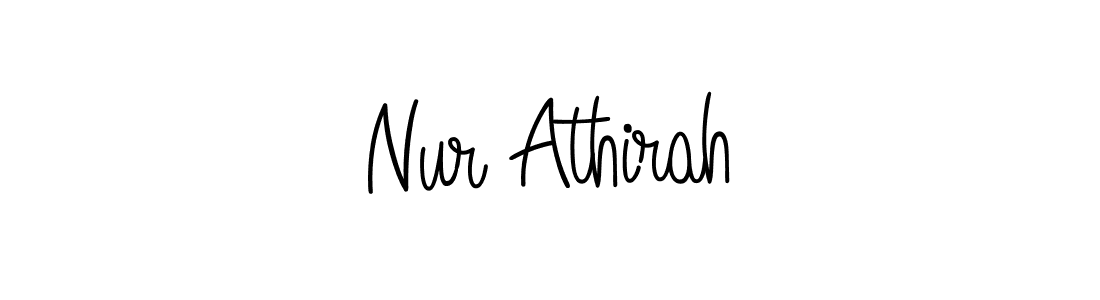 The best way (Angelique-Rose-font-FFP) to make a short signature is to pick only two or three words in your name. The name Nur Athirah include a total of six letters. For converting this name. Nur Athirah signature style 5 images and pictures png