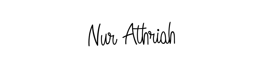 Nur Athriah stylish signature style. Best Handwritten Sign (Angelique-Rose-font-FFP) for my name. Handwritten Signature Collection Ideas for my name Nur Athriah. Nur Athriah signature style 5 images and pictures png