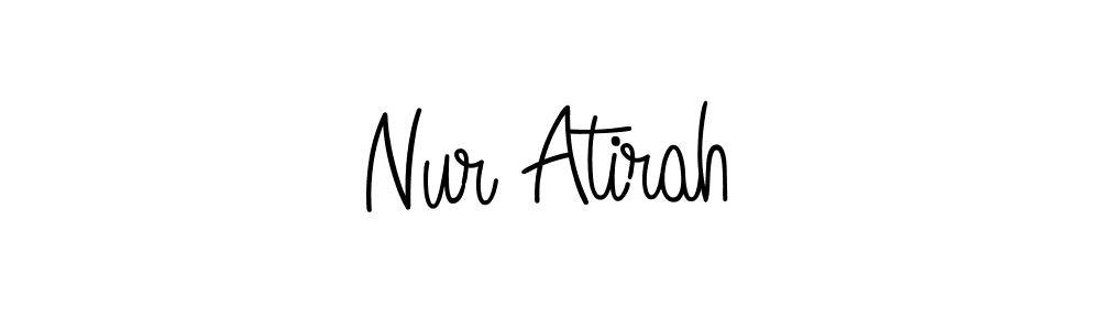 Design your own signature with our free online signature maker. With this signature software, you can create a handwritten (Angelique-Rose-font-FFP) signature for name Nur Atirah. Nur Atirah signature style 5 images and pictures png