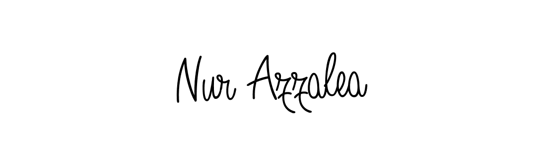 Nur Azzalea stylish signature style. Best Handwritten Sign (Angelique-Rose-font-FFP) for my name. Handwritten Signature Collection Ideas for my name Nur Azzalea. Nur Azzalea signature style 5 images and pictures png