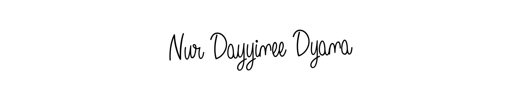 How to make Nur Dayyinee Dyana signature? Angelique-Rose-font-FFP is a professional autograph style. Create handwritten signature for Nur Dayyinee Dyana name. Nur Dayyinee Dyana signature style 5 images and pictures png