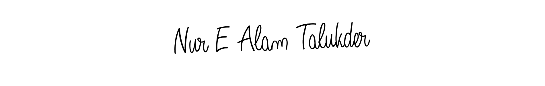 You should practise on your own different ways (Angelique-Rose-font-FFP) to write your name (Nur E Alam Talukder) in signature. don't let someone else do it for you. Nur E Alam Talukder signature style 5 images and pictures png