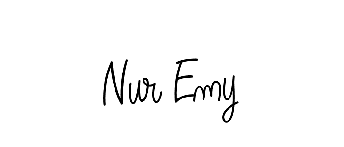 Also You can easily find your signature by using the search form. We will create Nur Emy name handwritten signature images for you free of cost using Angelique-Rose-font-FFP sign style. Nur Emy signature style 5 images and pictures png