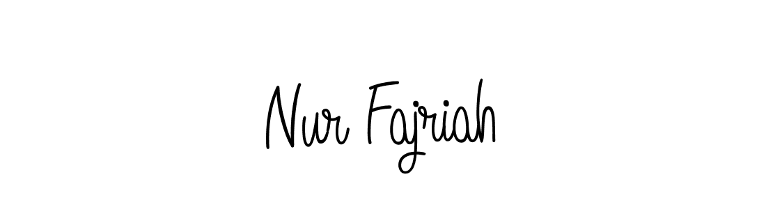 Design your own signature with our free online signature maker. With this signature software, you can create a handwritten (Angelique-Rose-font-FFP) signature for name Nur Fajriah. Nur Fajriah signature style 5 images and pictures png