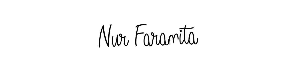 Design your own signature with our free online signature maker. With this signature software, you can create a handwritten (Angelique-Rose-font-FFP) signature for name Nur Faranita. Nur Faranita signature style 5 images and pictures png